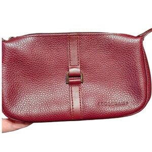 Longchamp Burgundy Leather Clutch